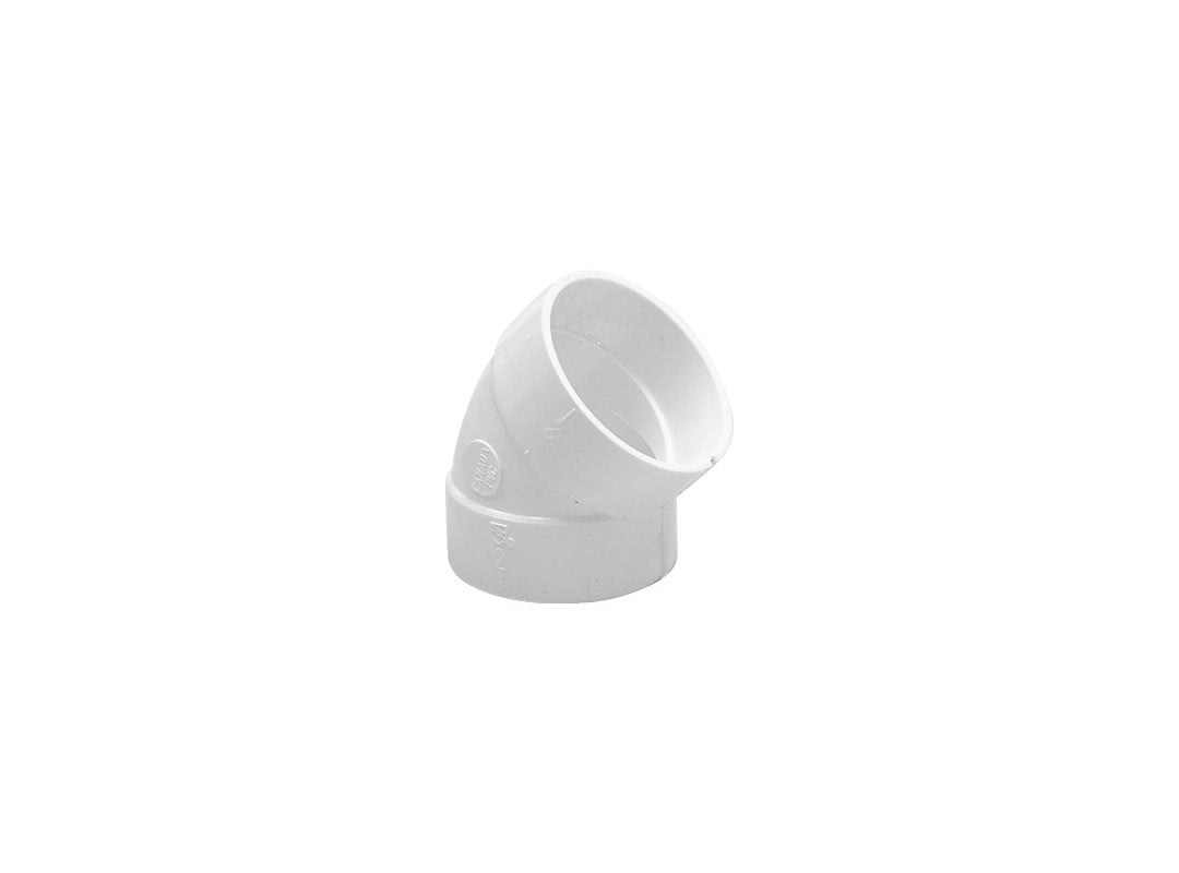 PVC Bogen 45° i/i  weiss