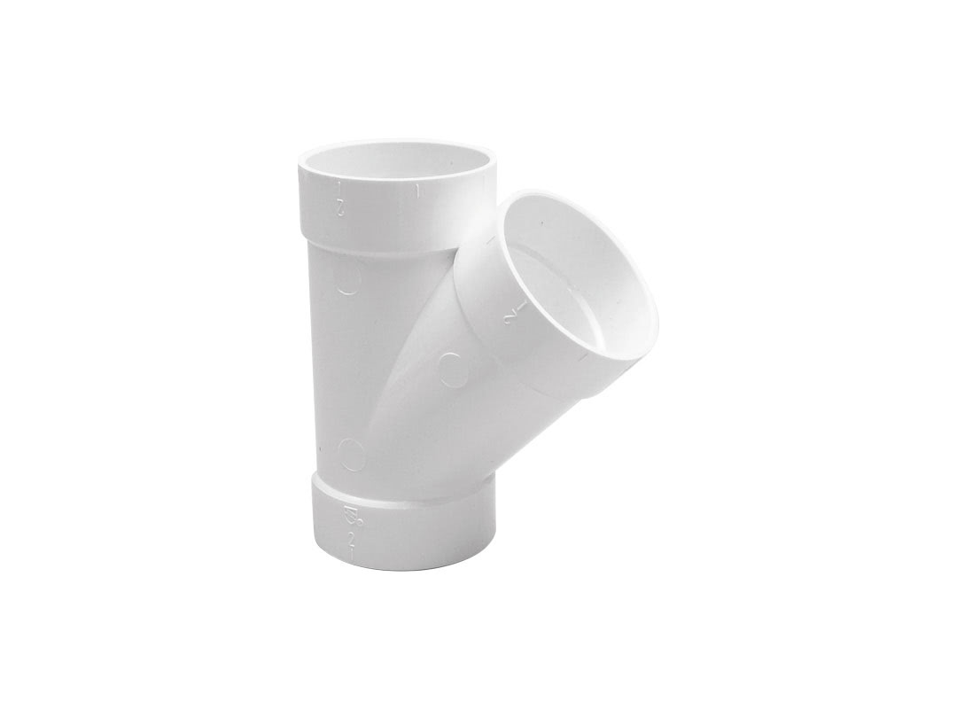 PVC Abzweiger 45° i/i/i  weiss